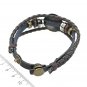 Sagittarius Horoscope leather bracelet metal details zodiac brown