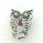 Snap 20mm Owl clear crystals