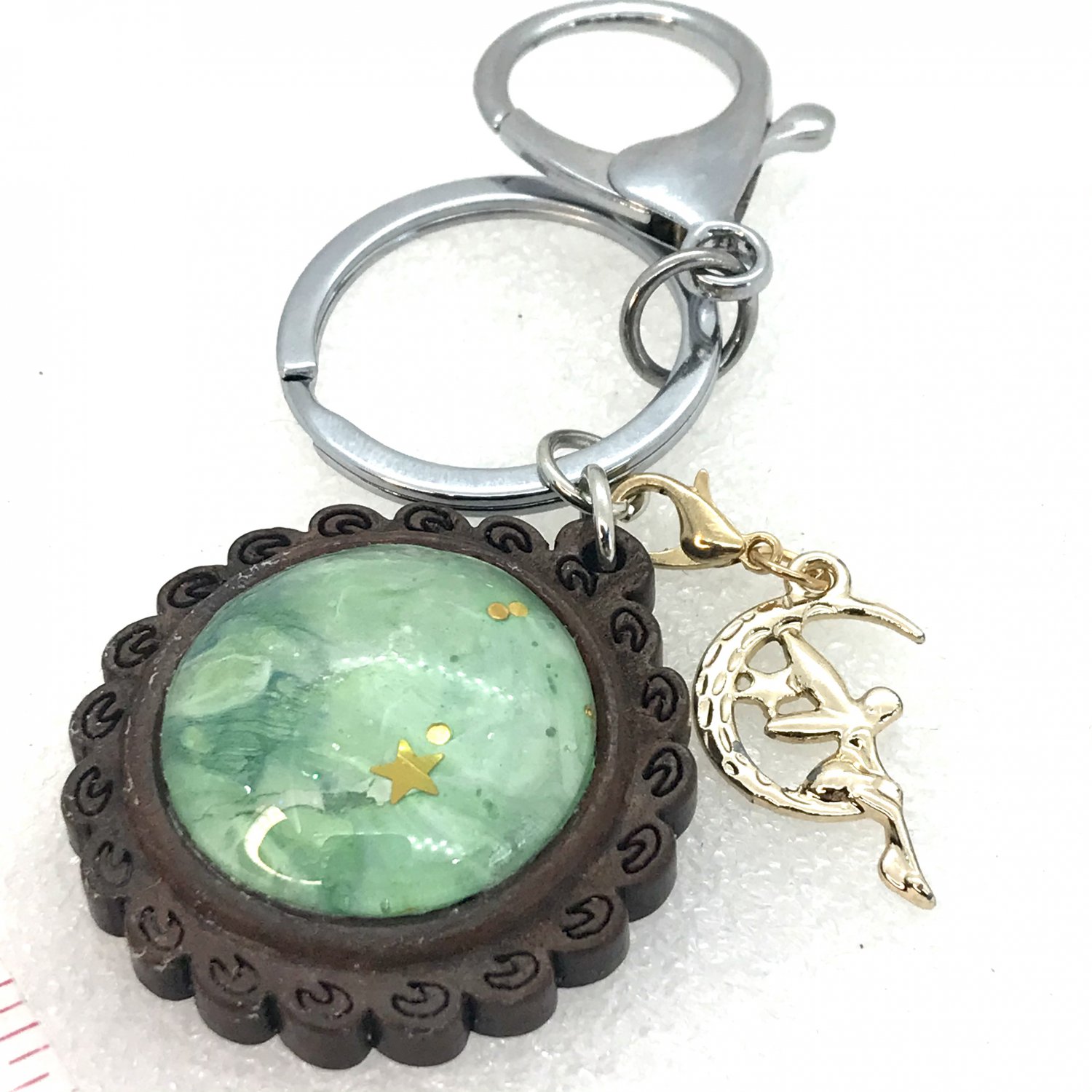 Handmade dome keychain charms Fairy Angel