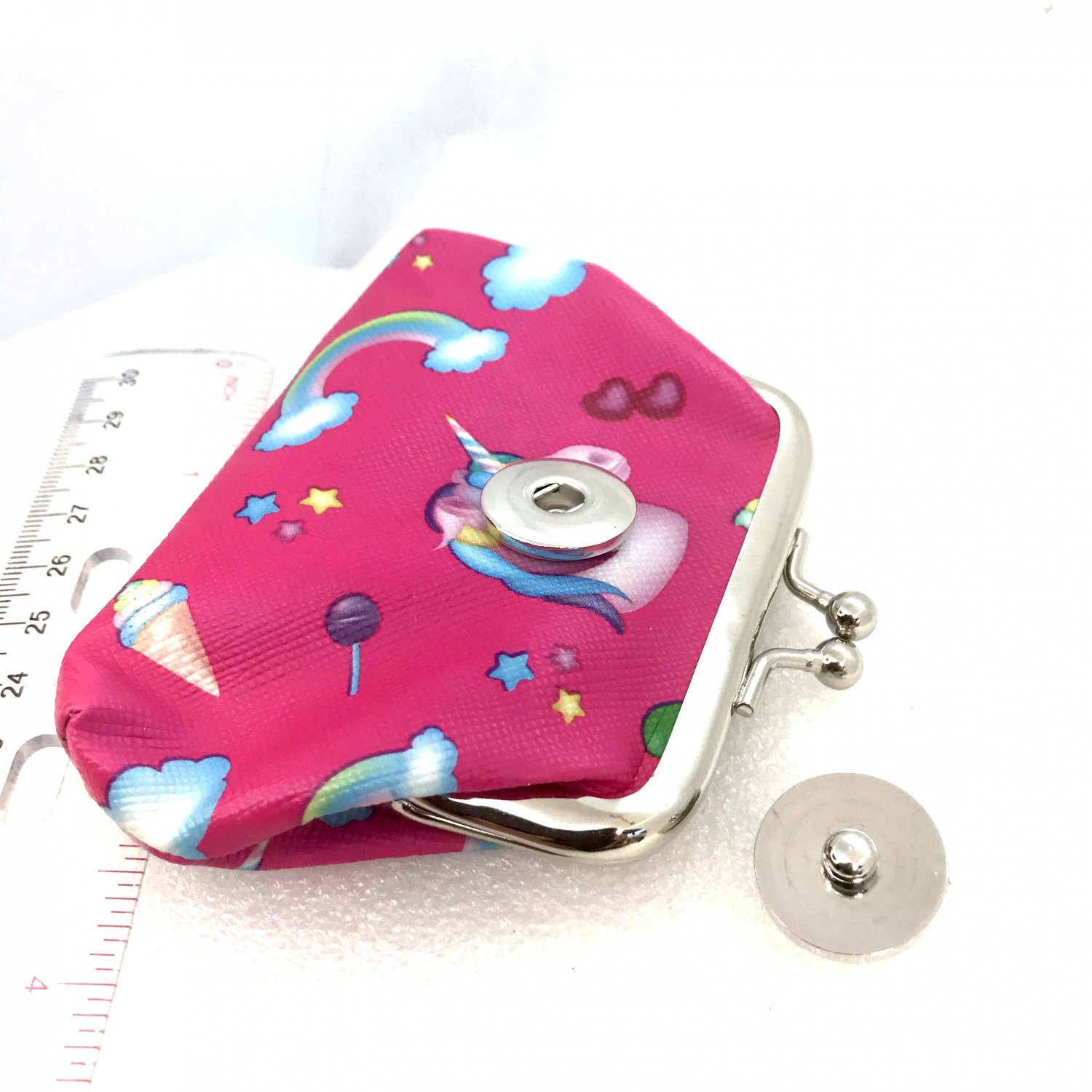 Unicorn Coin purse with handmade 20mm snap