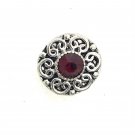 Rhinestone Mini snap button Flower Red 12mm ginger snap   Jewelry
