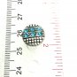 Rhinestone Mini snap button 2stripes blue 12mm gingersnap Jewelry