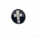 Rhinestone Mini snap button Cross black & clear crystal 12mm  gingersnap  Jewelry