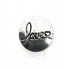 Rhinestone Mini snap button Love Heart silver 12mm  gingersnap  Jewelry