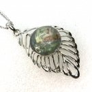 Leaf Pendant 20mm handmade Snap  Necklace 18mm Snap Jewelry