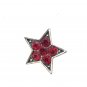 Rhinestone Mini snap button red Star crystal 12mm ginger snap Jewelry Fast Shipping