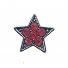 Rhinestone Mini snap button red Star crystal  12mm ginger snap  Jewelry Fast Shipping
