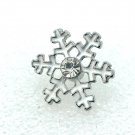 Snap 20mm  white snowflake