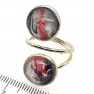 Double domes Handmade Ring wire silver plated copper adjustable