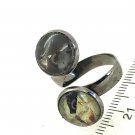 Double domes Handmade Ring Wide  adjustable band
