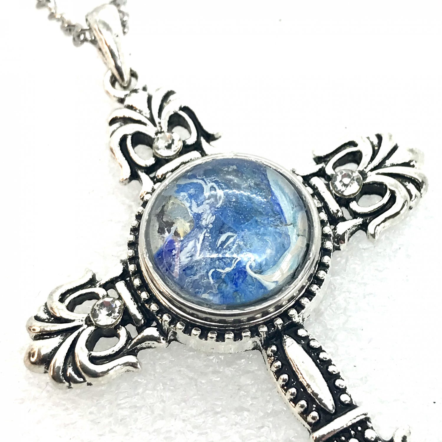 Cross Pendant Necklace 18mm Snap Jewelry