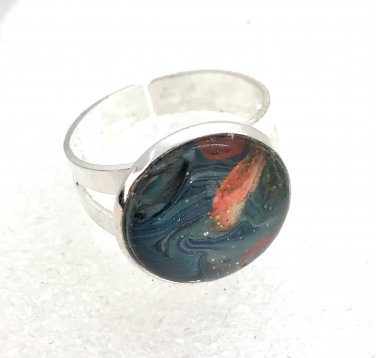 Handmade Ring  16mm stainless steel band adjustable