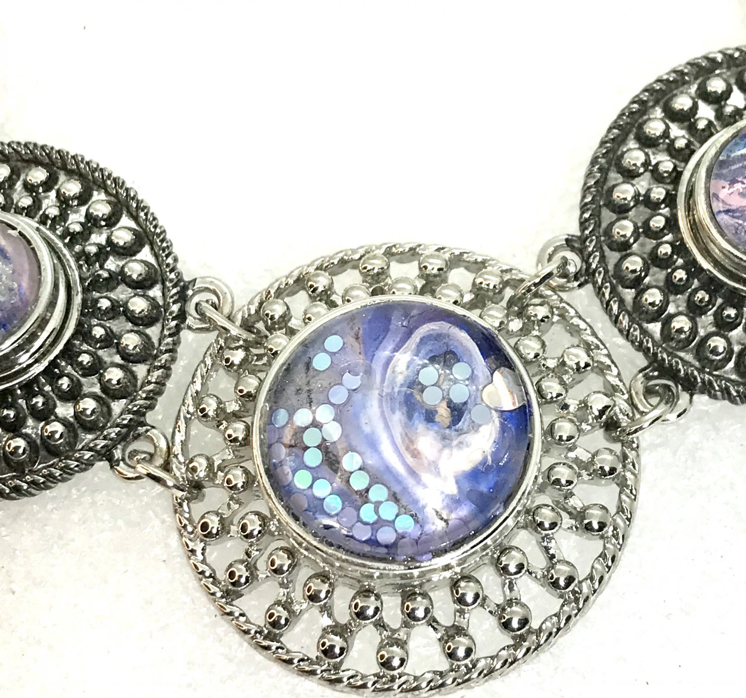 Necklace Ginger Snap Jewelry Handpained Snaps 1x20mm and 4x12mm