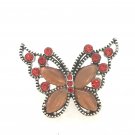 Snap 20mm Butterfly orange red