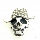 Snap 20mm red  crystal skull