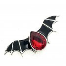 Snap 20mm red crystal black bat
