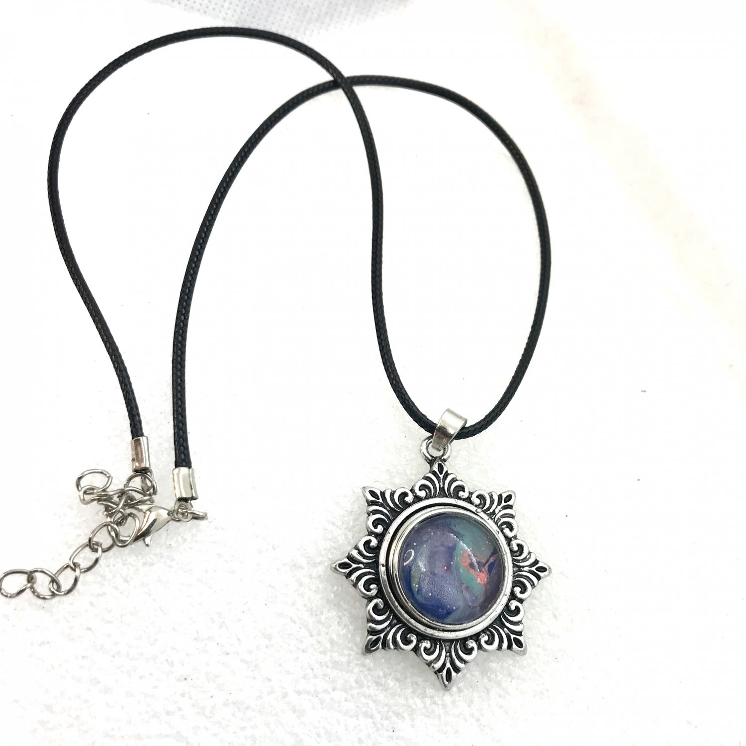 Flower Pendant 20mm handmade Snap Necklace 18mm Snap Jewelry