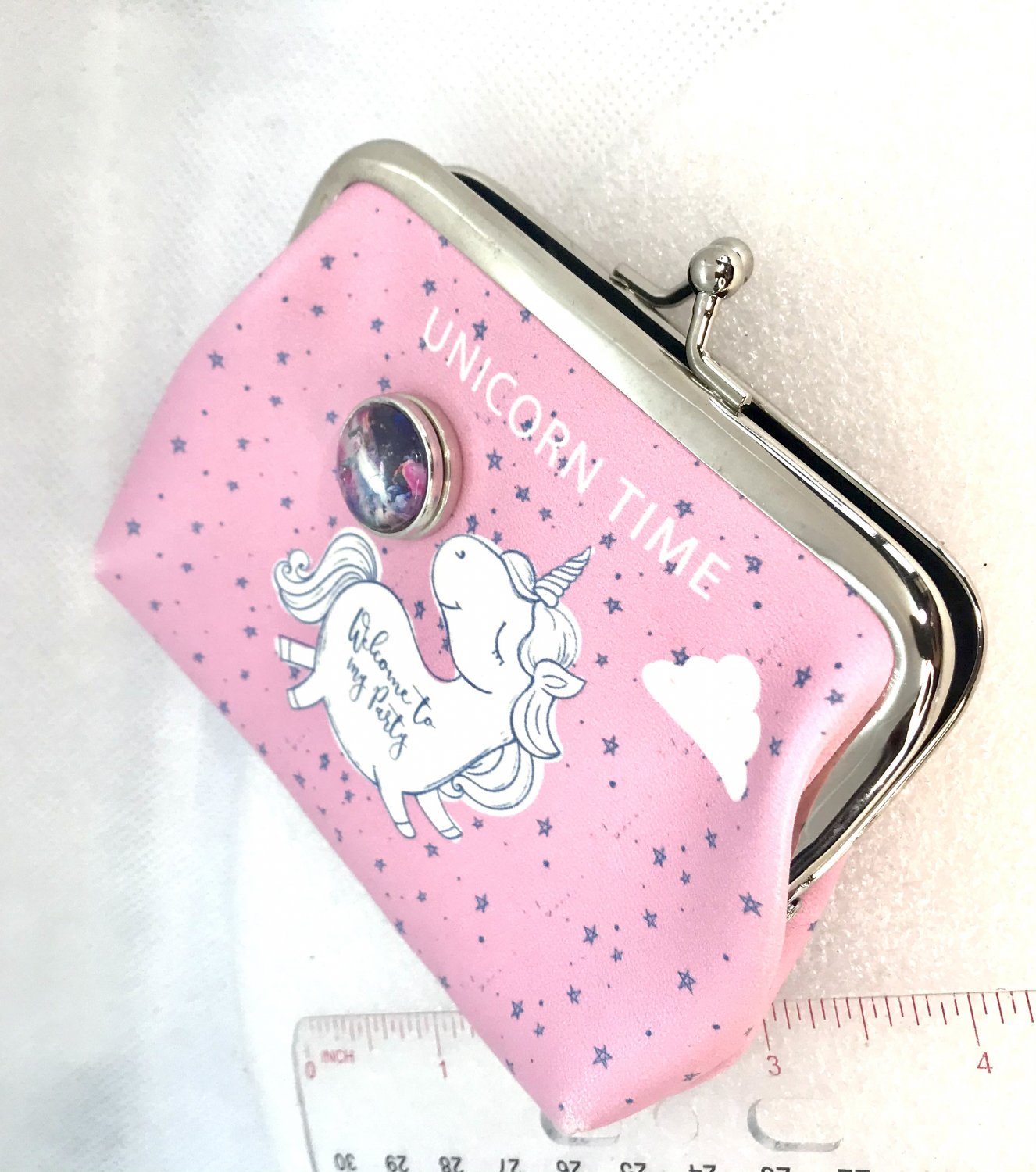 Unicorn Coin purse with handmade 20mm snap