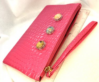 Zipper Clutch withHandmade 20mm Snap Small  Party