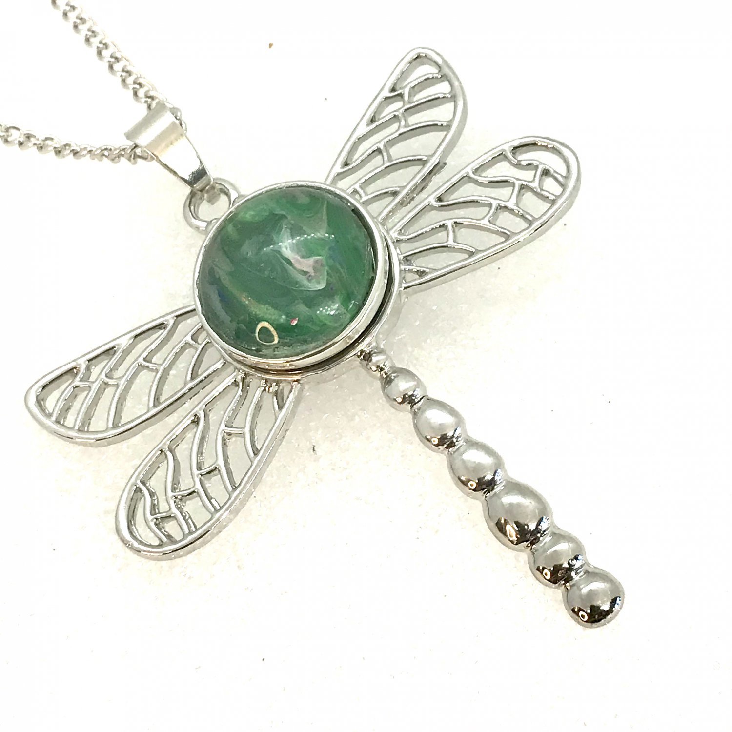 Dragonfly Pendant Necklace 18mm Snap Jewelry