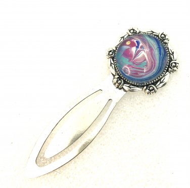 Handmade bookmark  hand painted dome