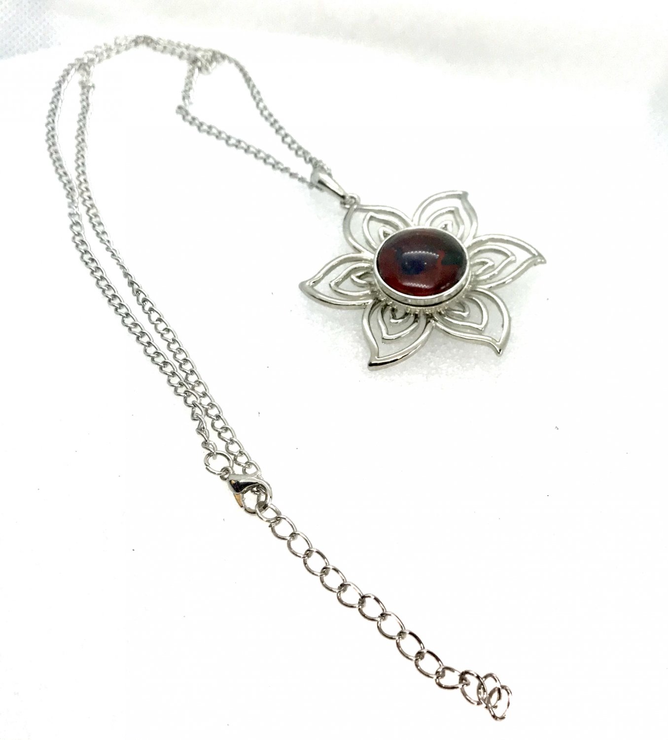Flower Pendant 20mm handmade Snap Necklace 18mm Snap Jewelry