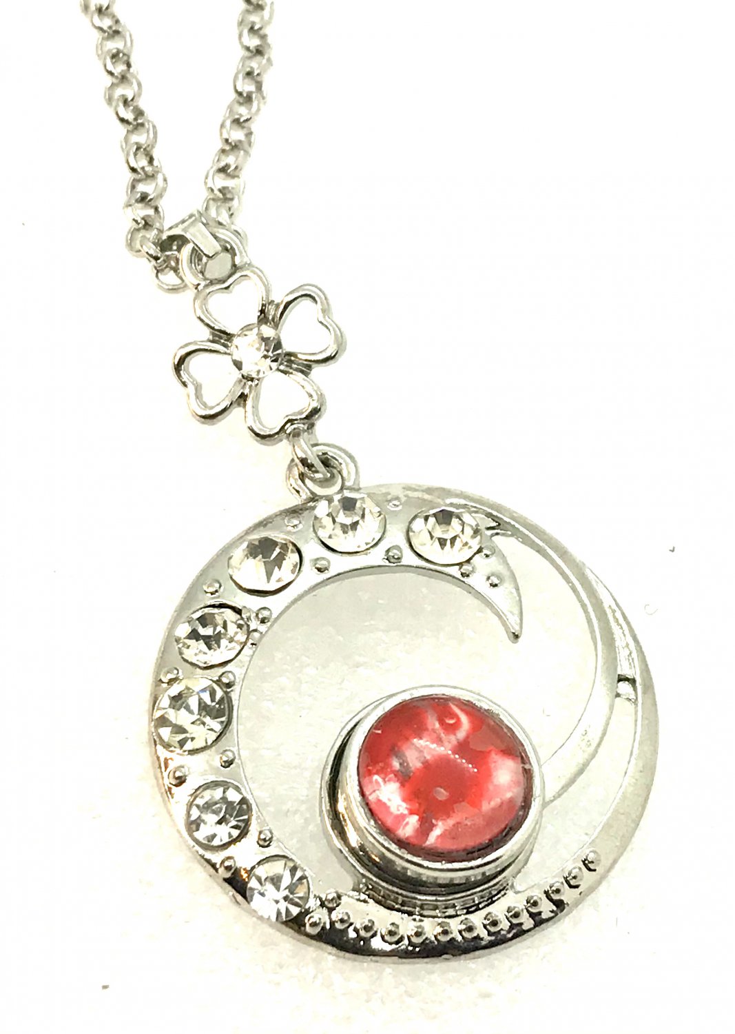 Rhinestone Snap Pendant Hand Painted Mini 12mm Birthday Christmas Mothers Gift