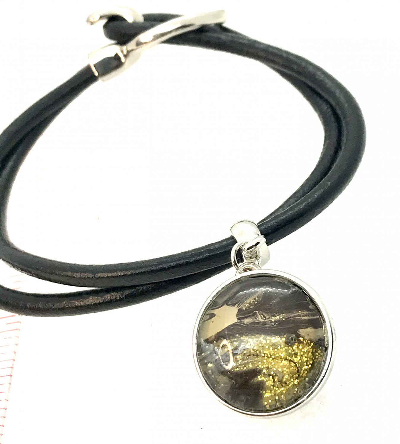 Snap Bracelet handmade snap 18mm Leather