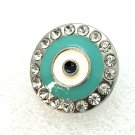 Snap 20mm evil eye blue and silver crystals Snap 20mm evil eye blue and silver crystals