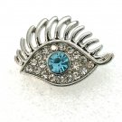 Snap 20mm  Evil eye  blue crystals