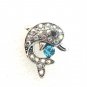 Snap 20mm Dolphin blue and silver