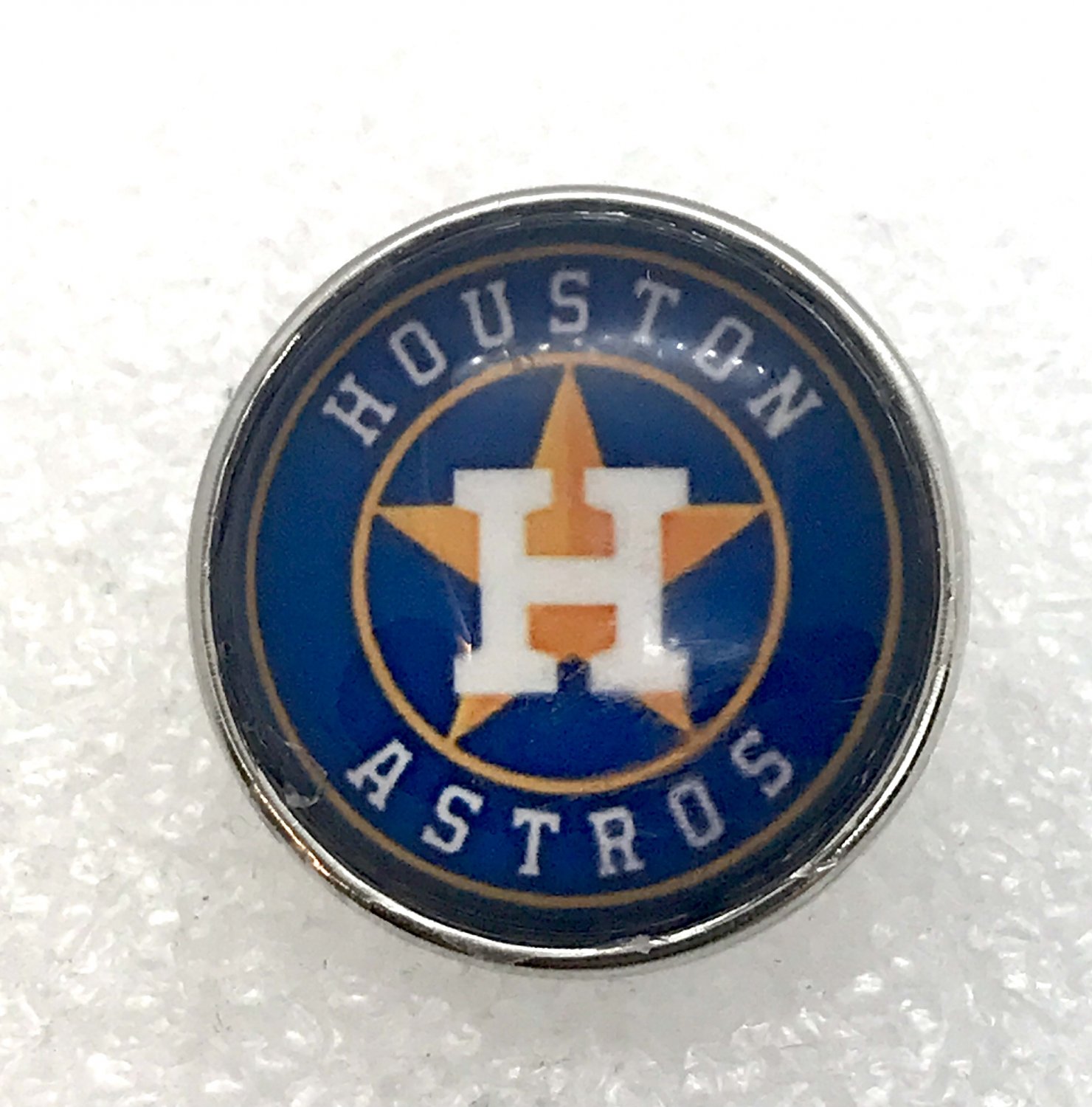 Baseball snap buttons 18mm Houston Astros Gingersnap Noosa Magnolia Fast Shipping Team mem MLB