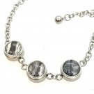 Bracelet Stainless Steel  3x12mm snaps Adjustable Great Gift Valentine’s Day