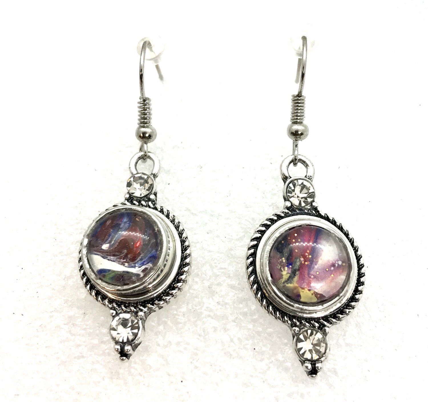 Earrings Dangle 12mm Petite Snap Charm Ginger Snaps Hand painted Snaps