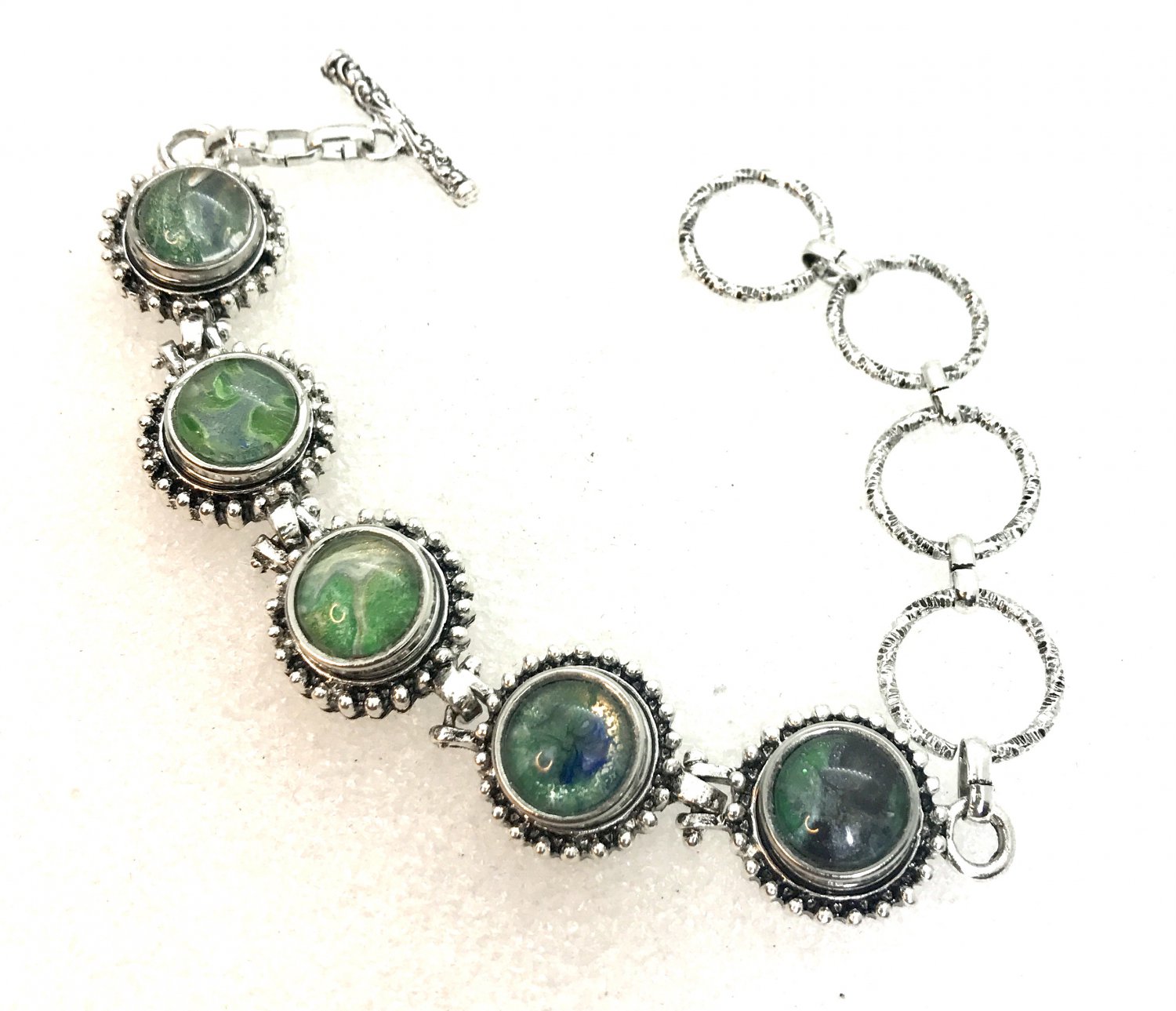 Bracelet 5x Mini Snap 12mm Adjustable Handcrafted Valentine Gift Fast Shipping