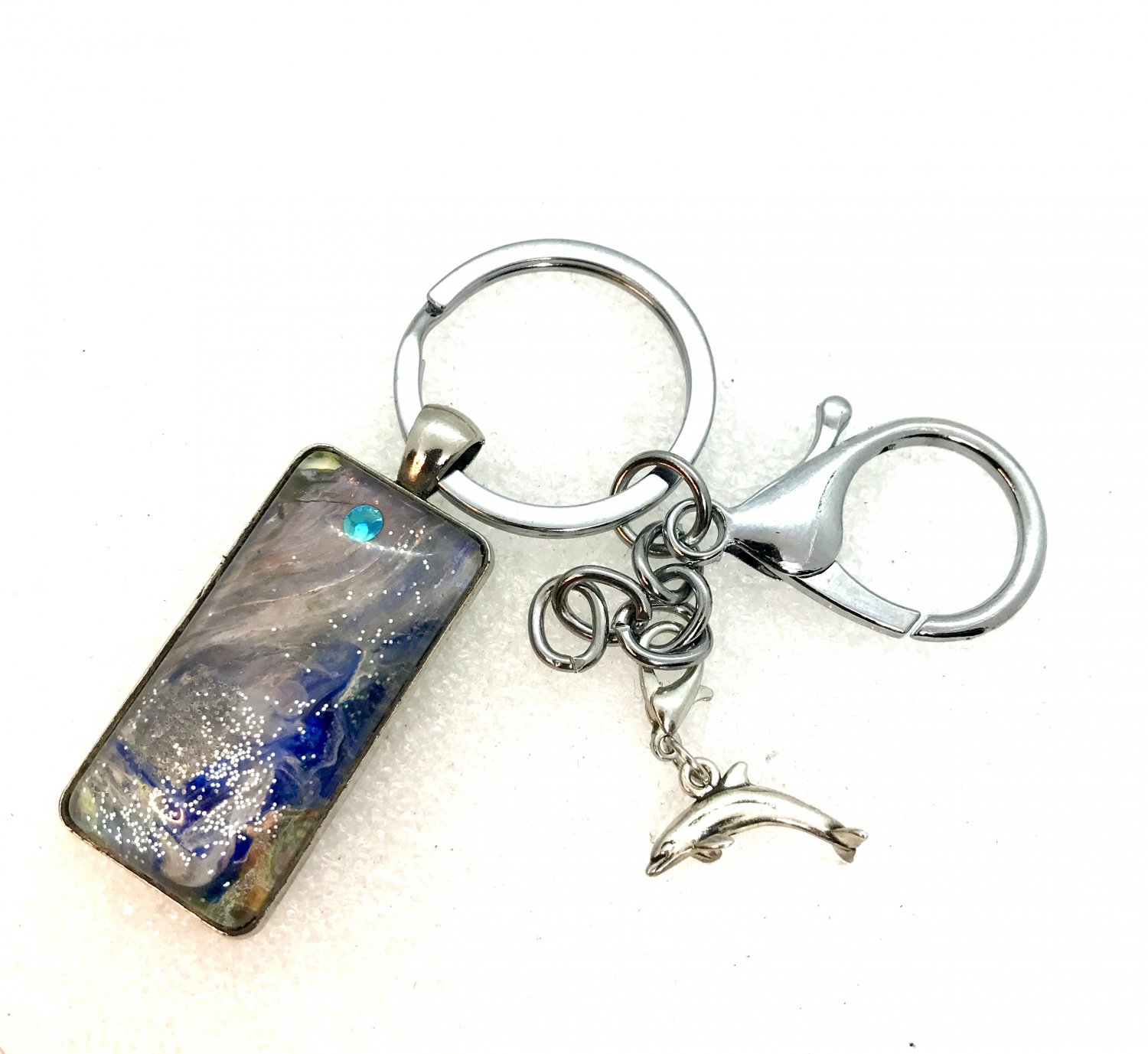 Handmade dome keychain charms ocean