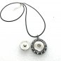 Round  Pendant 20mm handmade Snap  Necklace 18mm Snap Jewelry