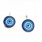 earrings evil eye protector 12mm leverback sterling silver