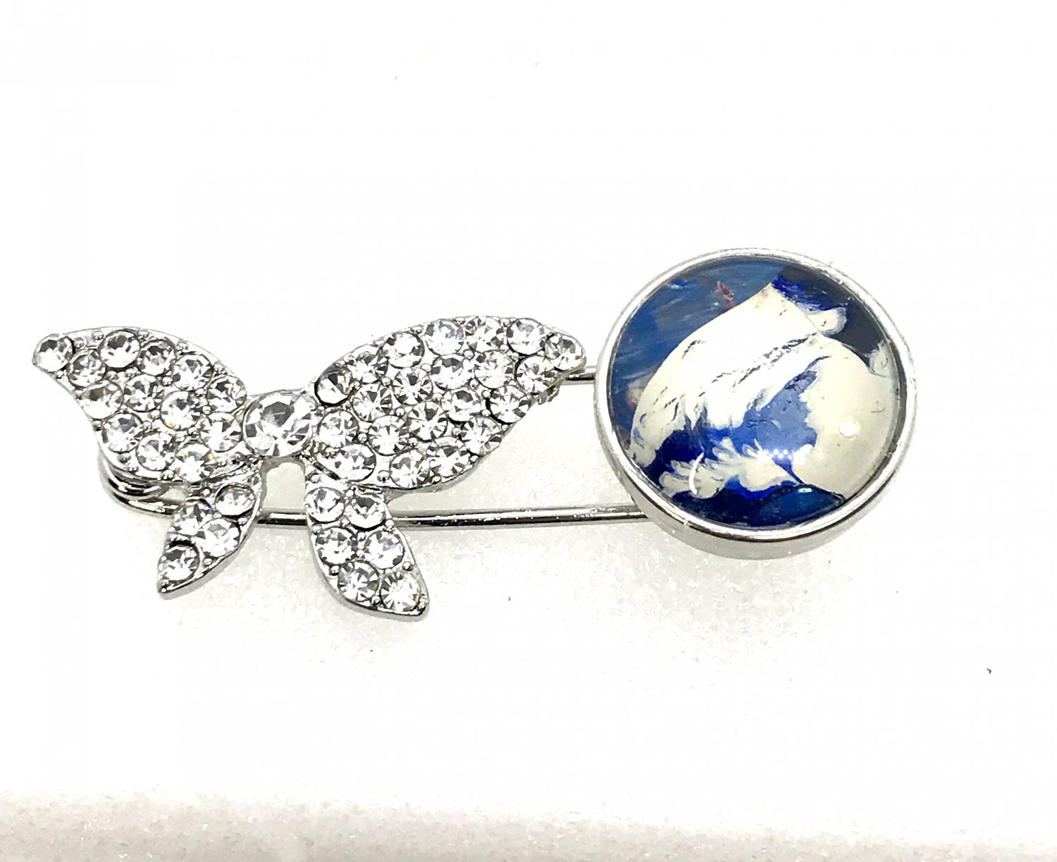 Butterfly Brooch Pin Handmade 20mm snap gingersnaps