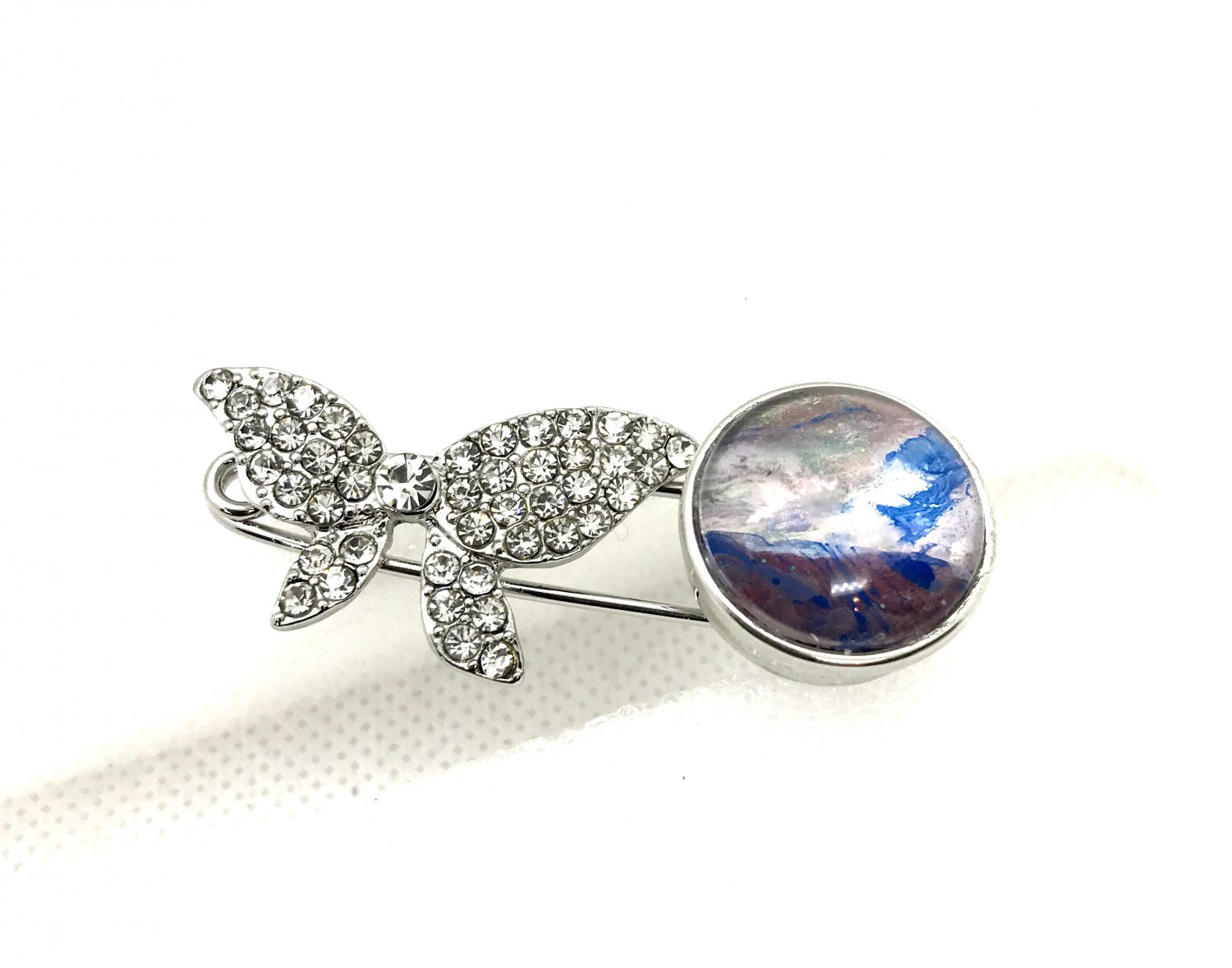 Butterfly Brooch Pin 20mm Handmade snap gingersnaps