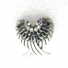 Snap 20mm Angel wings silver button chunk interchangeable jewelry gingersnaps
