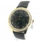 Louis Arden watch LA 7276 black band gold&crystals
