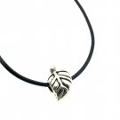 Tree leaf bead pendant on a cord