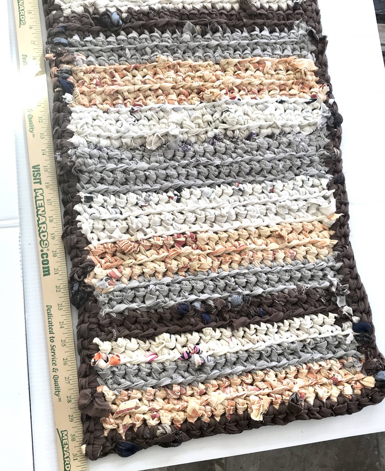 Rag Rug handmade 17x31 mat bathroom kitchen