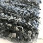 Handmade round crocheted bathroom bedroom  Rag rug  from repurposed  jeans