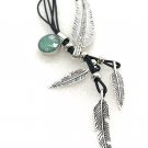 Pendant Feathers Necklace Snap Jewelry  Fast Shipping