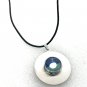 Handcrafted Round disc Pendant 20mm handmade Snap Necklace 18mm Snap Jewelry