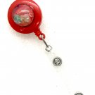 Retractable Badge Reels with Belt Chest Pocket Clip With handmade dome Lanyard