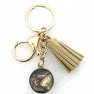 Handmade dome keychain  with 20mm snap and charms