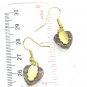 Dangle mini Heart earrings hand painted